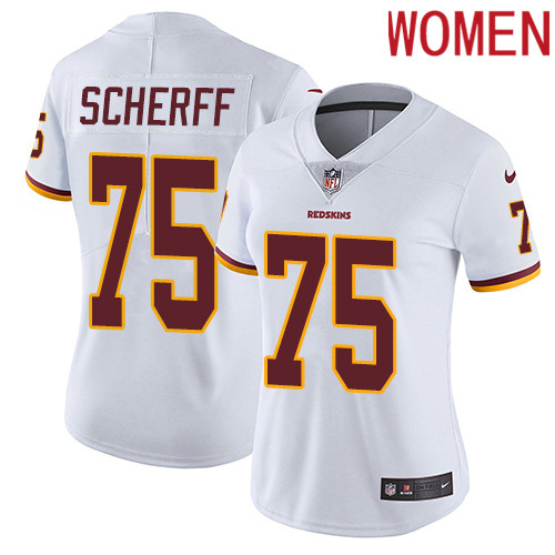 2019 Women Washington Redskins #75 Scherff white Nike Vapor Untouchable Limited NFL Jersey